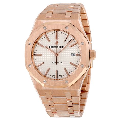 Audemars Piguet Royal Oak Diamond Silver Dial 18 kt Rose